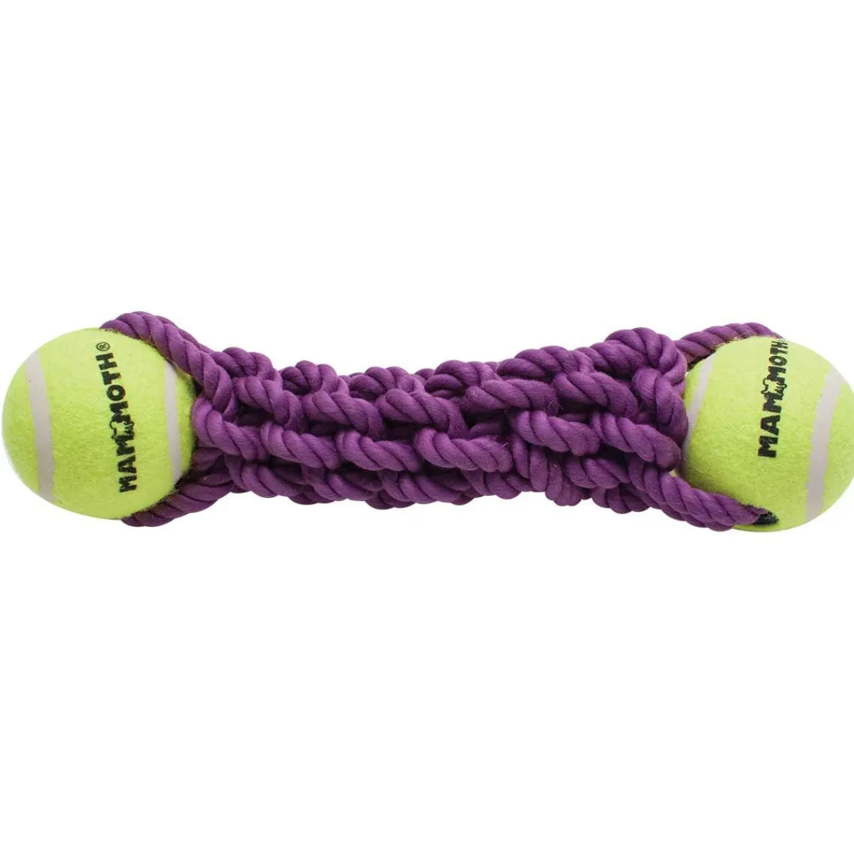 Ryan's Pet Supplies Mammoth 13" Braided Tug Toy with Tennis Balls