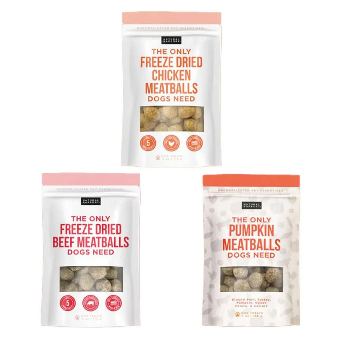 Ryan's Pet Supplies Natural Rapport The Only Freeze Dried Meatballs Dogs Need