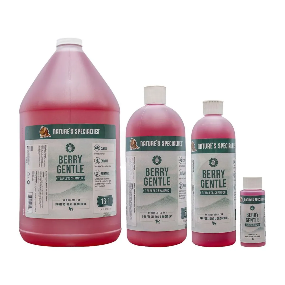 Ryan's Pet Supplies Nature's Specialties Berry Gentle Tearless Pet Shampoo 16:1