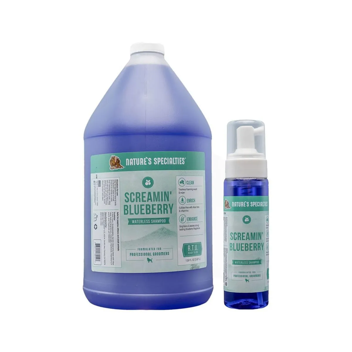 Ryan's Pet Supplies Nature's Specialties Screamin Blueberry Waterless Shampoo & Pet Facial Wash