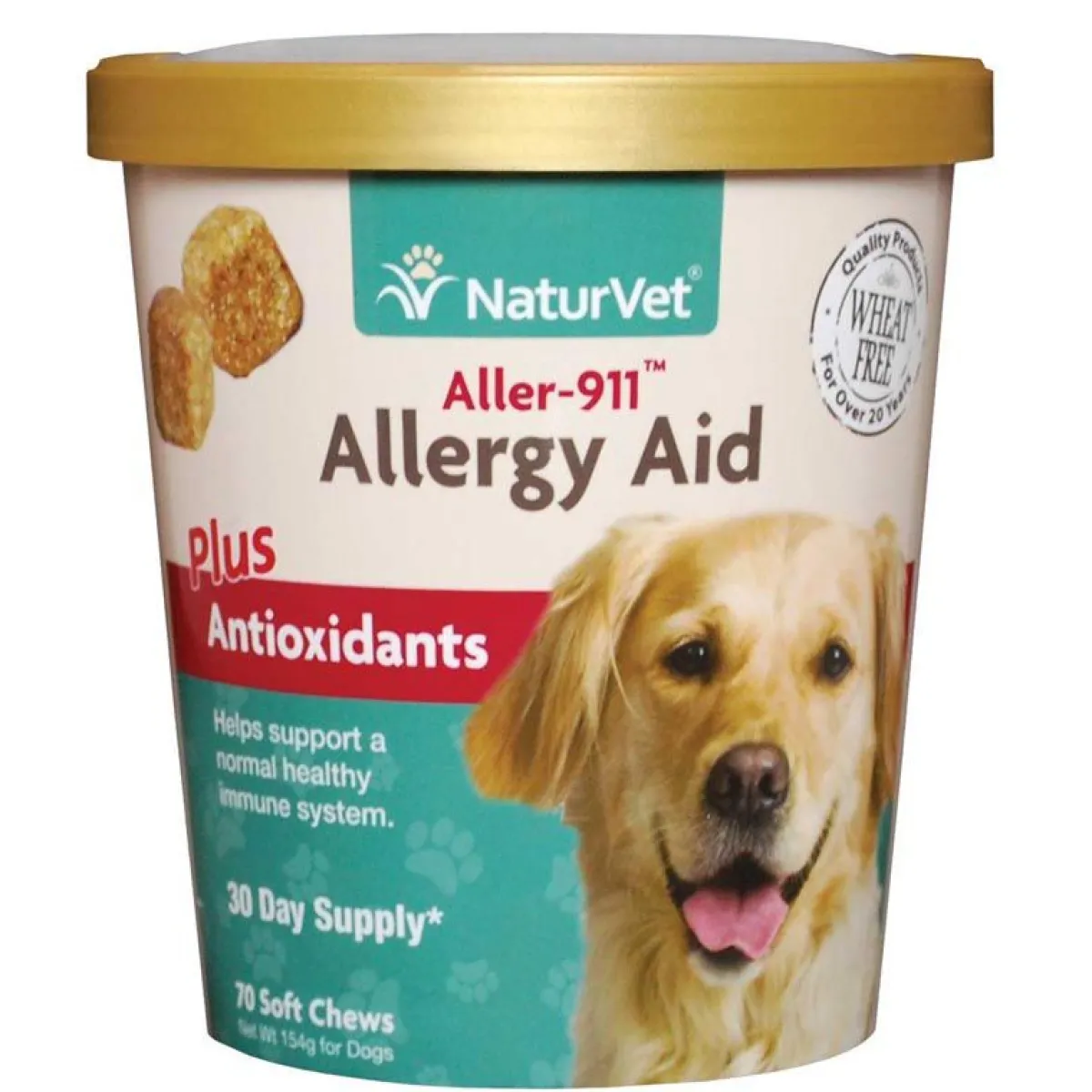 Ryan's Pet Supplies NaturVet Aller-911 Allergy Aid Plus Antioxidants Dog 70 Count Soft Chews