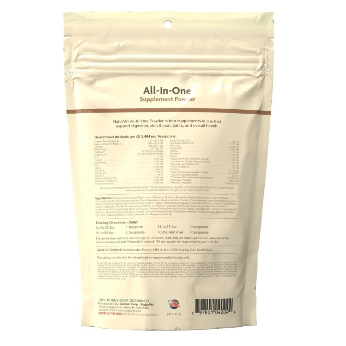 Ryan's Pet Supplies NaturVet All-In-One Supplement Powder