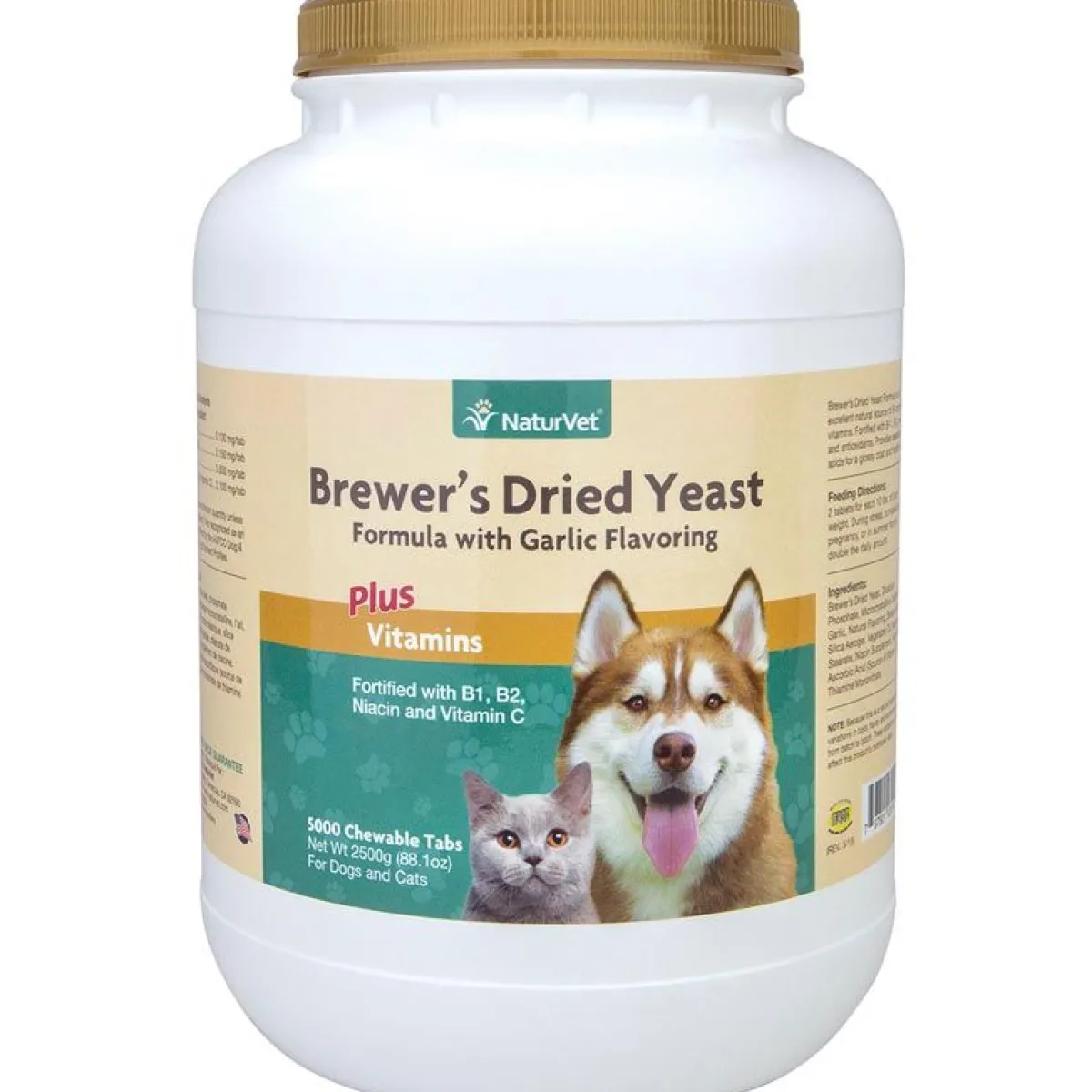 Ryan's Pet Supplies NaturVet Brewer's Yeast With Garlic 5000 Tablets