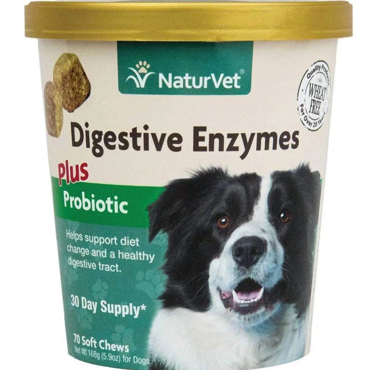 Ryan's Pet Supplies NaturVet Digestive Enzymes Plus Probiotic Soft Chews 70 Count