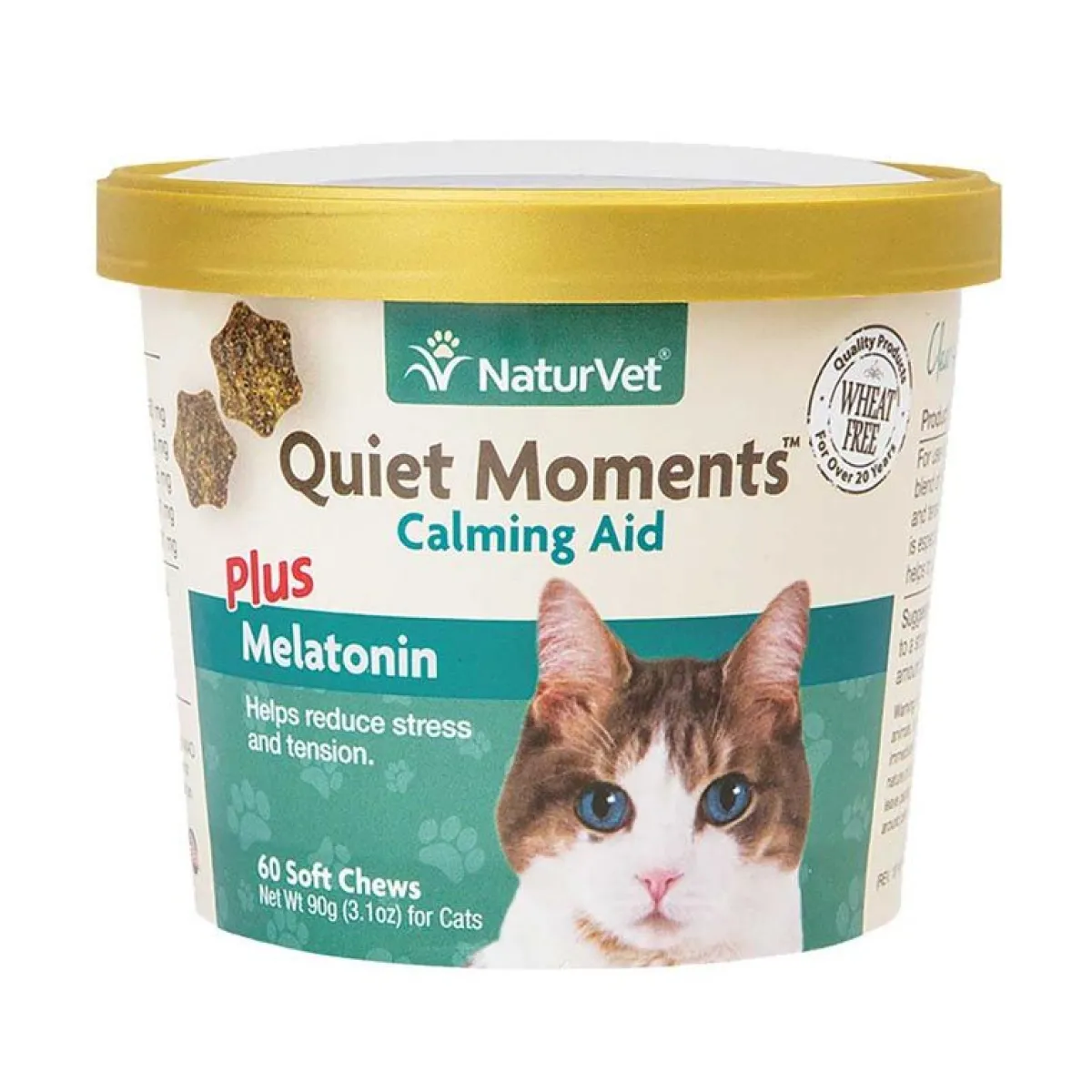 Ryan's Pet Supplies NaturVet Quiet Moments Plus Melatonin Cat Soft Chew Cup 60 Count