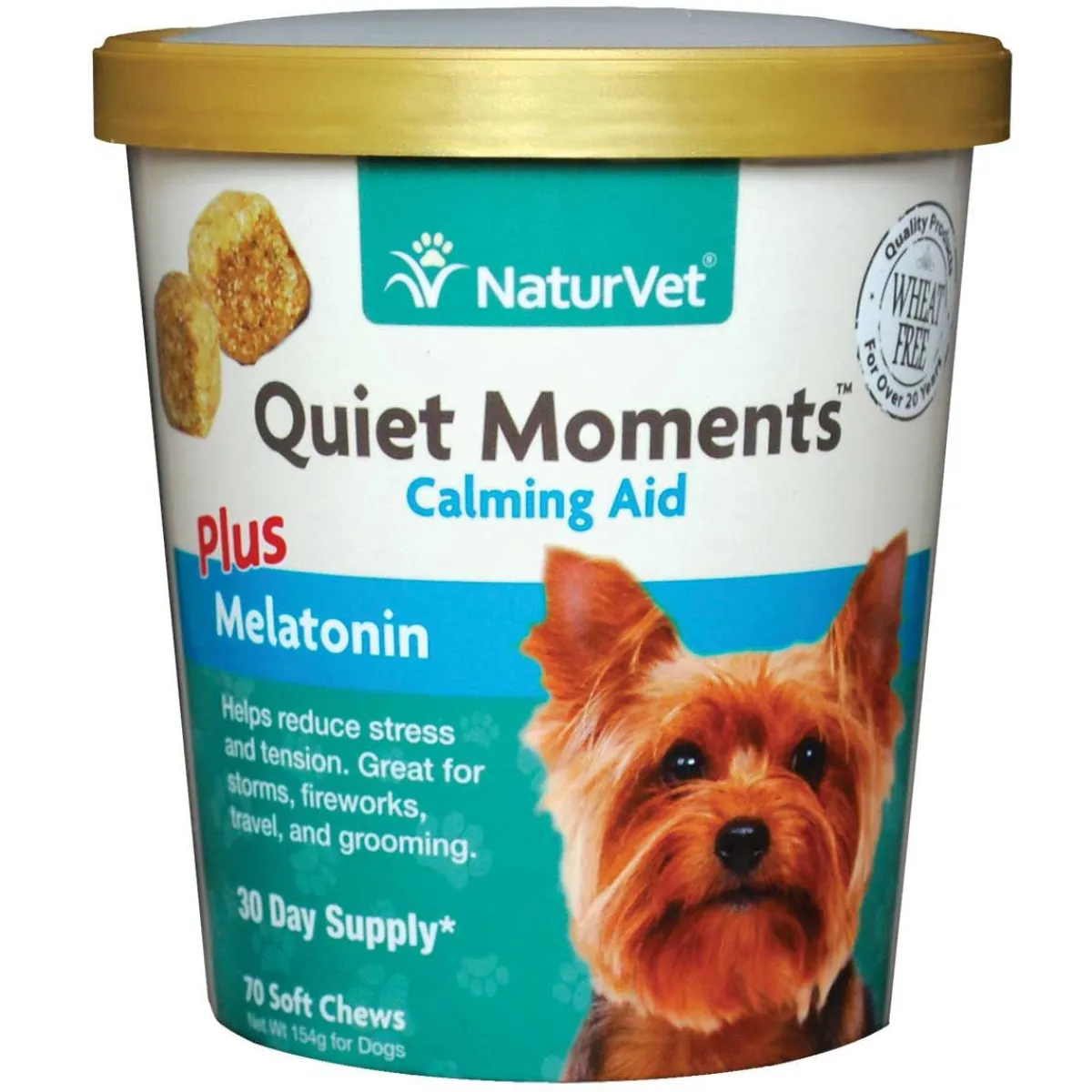 Ryan's Pet Supplies NaturVet Quiet Moments Plus Melatonin Soft Chew Cup Dog 70 Count