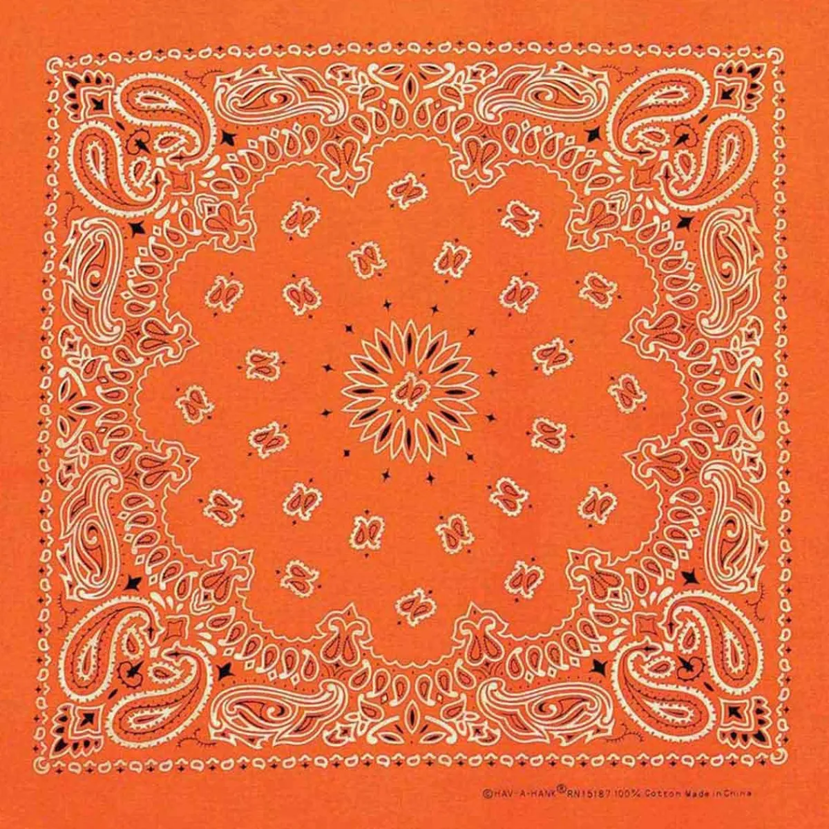Ryan's Pet Supplies Neon Orange Paisley Pet Bandana