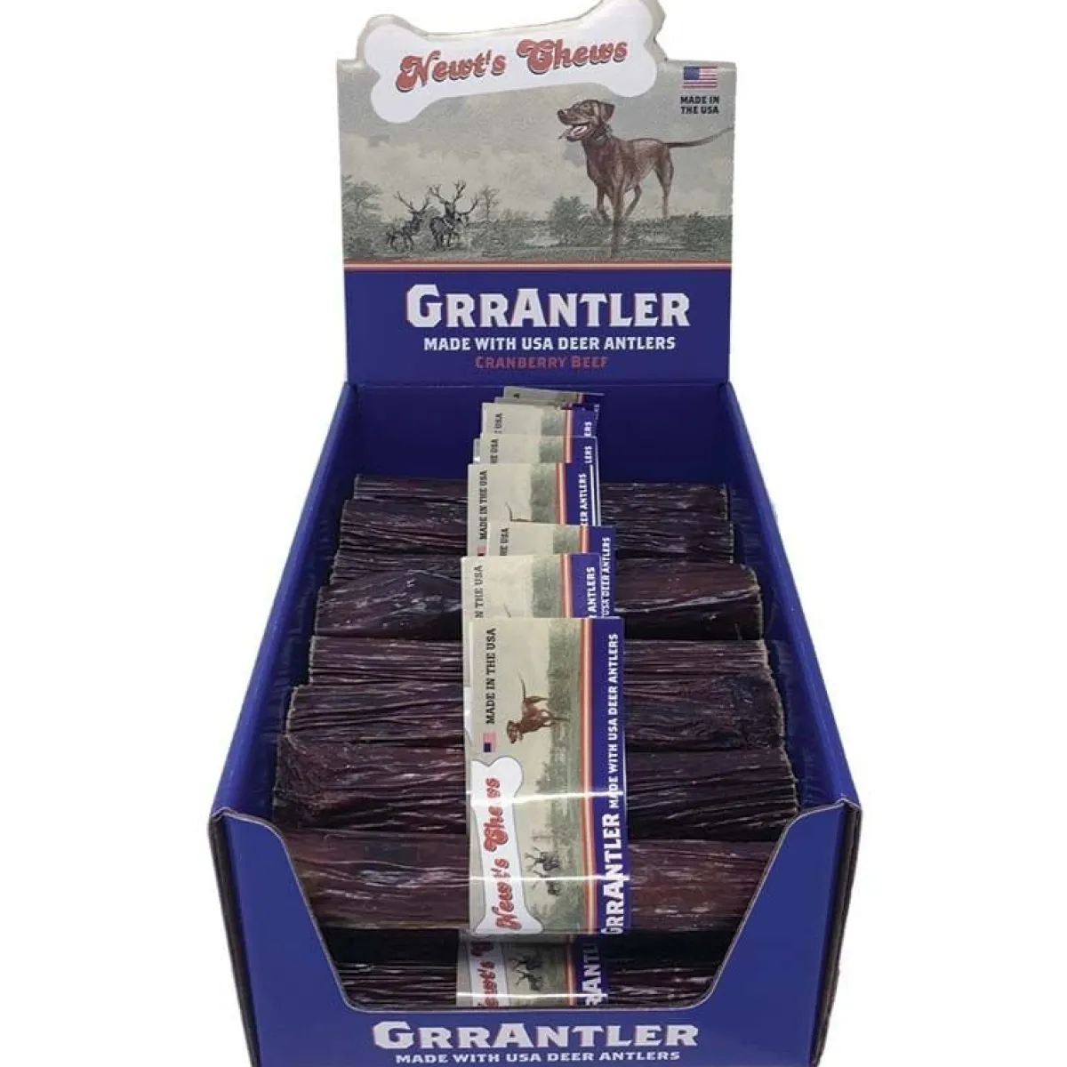 Ryan's Pet Supplies Newt's Chews GrrAntler Display Box 25 Count