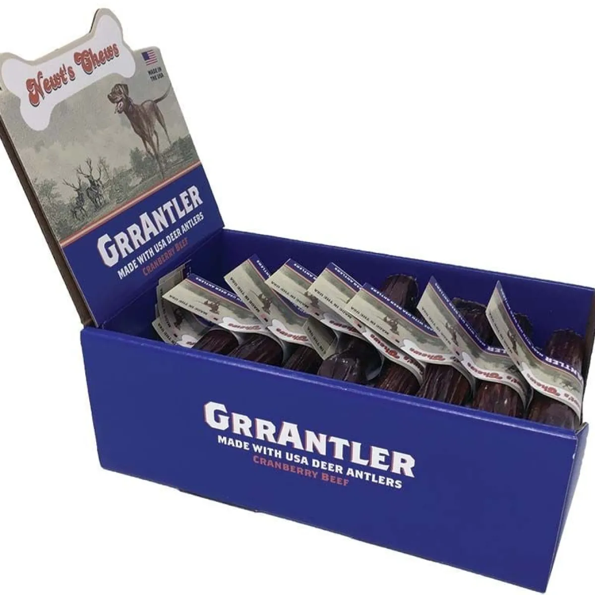 Ryan's Pet Supplies Newt's Chews GrrAntler Display Box 25 Count