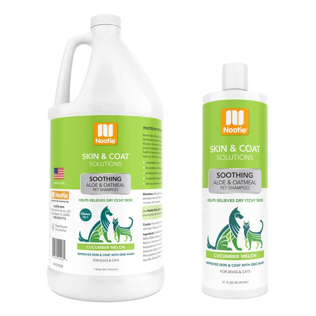 Ryan's Pet Supplies Nootie Cucumber Melon Soothing with Aloe & Oatmeal Shampoo