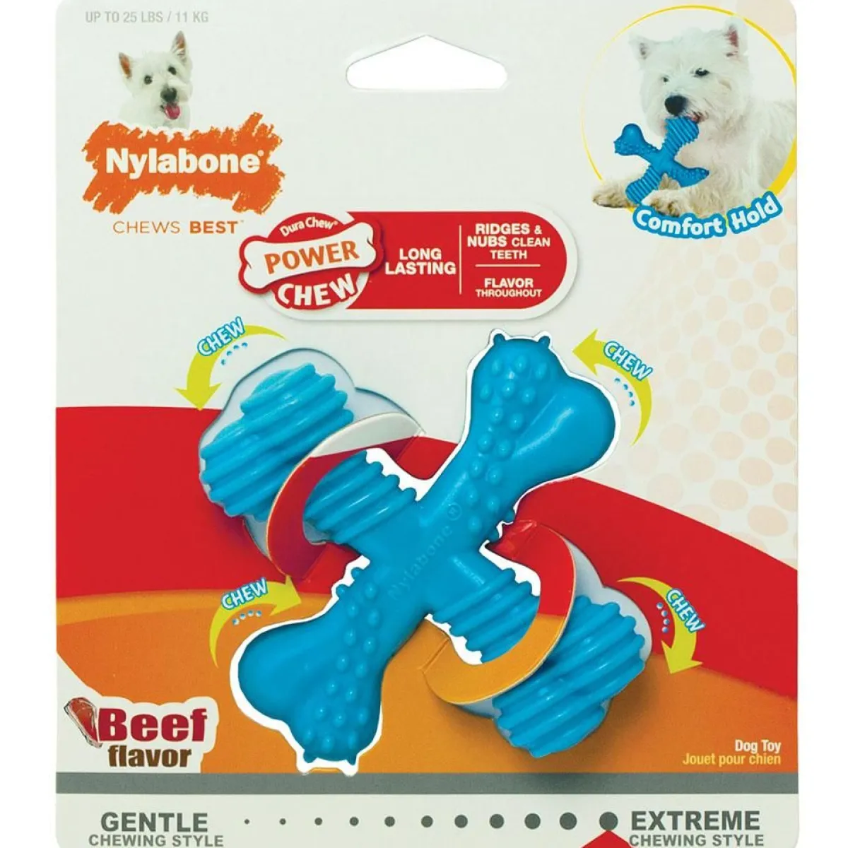 Ryan's Pet Supplies Nylabone Dura Chew "X" Bone Beef Flavor Regular