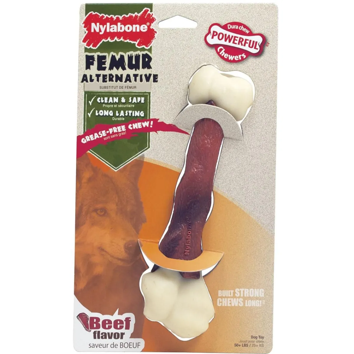 Ryan's Pet Supplies Nylabone Dura Chew Wild Alternatives Femur Beef Large