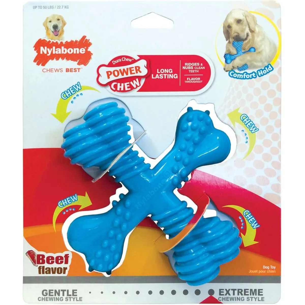 Ryan's Pet Supplies Nylabone Dura Chew X Bone Beef Flavor Giant