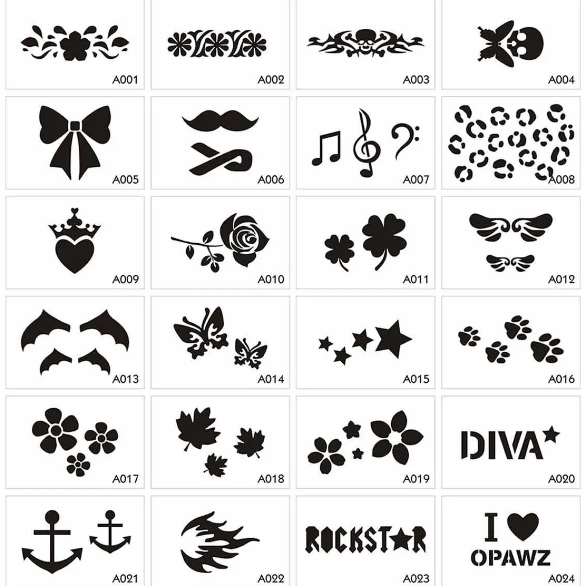 Ryan's Pet Supplies OPAWZ Tattoo Stencil Set