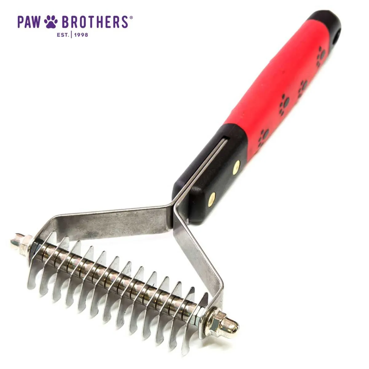 Ryan's Pet Supplies Paw Brothers 13 Blade Double Wide Coat Rakke (Coarse)