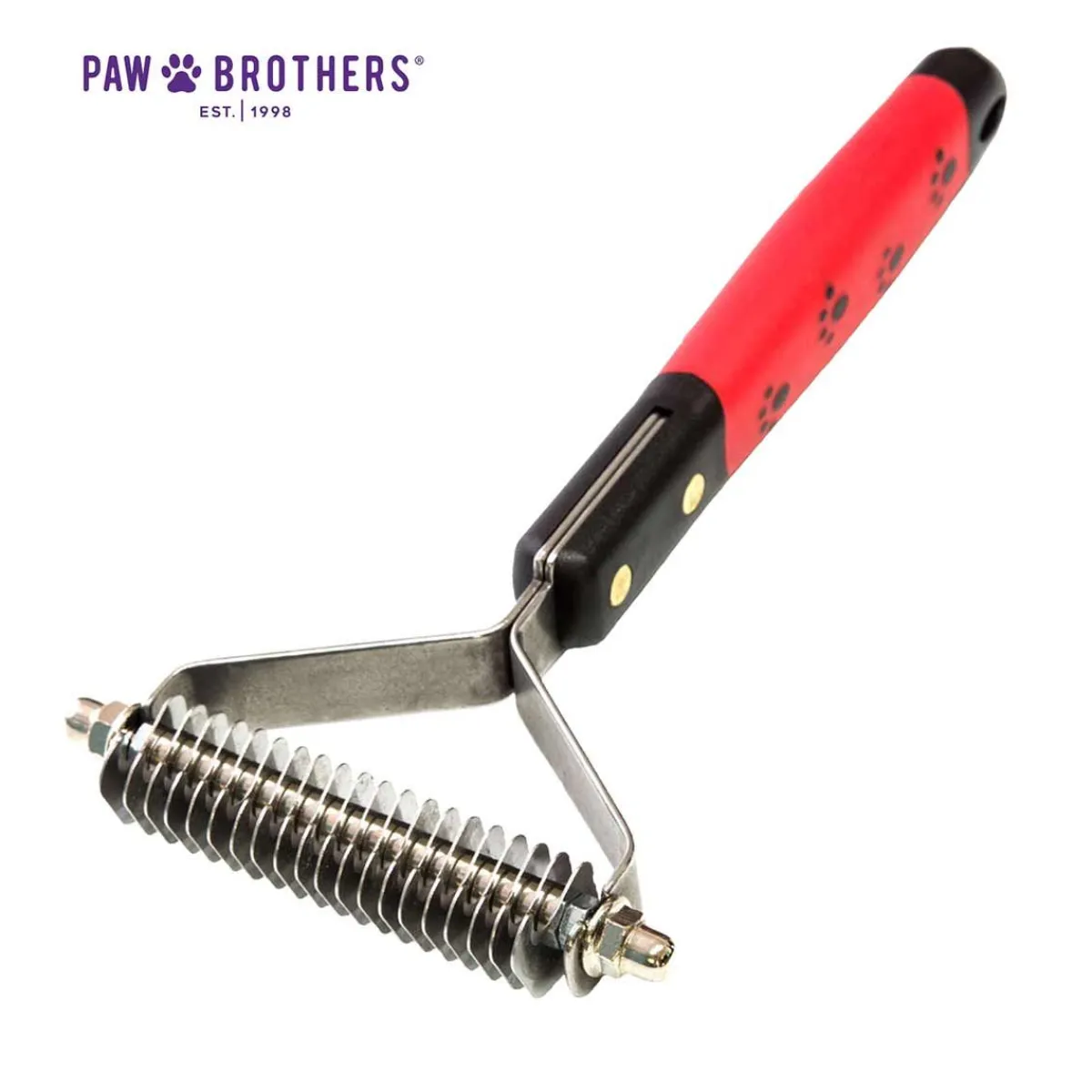 Ryan's Pet Supplies Paw Brothers 20 Blade Double Wide Coat Rakke (Medium)