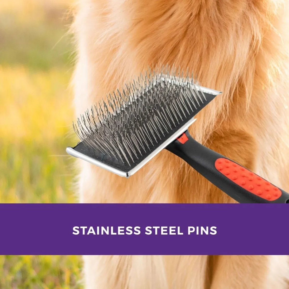 paw_brothers_flat_slicker_brush_small_2.webp Ryan's Pet Supplies Paw Brothers Flat Slicker Brush Small