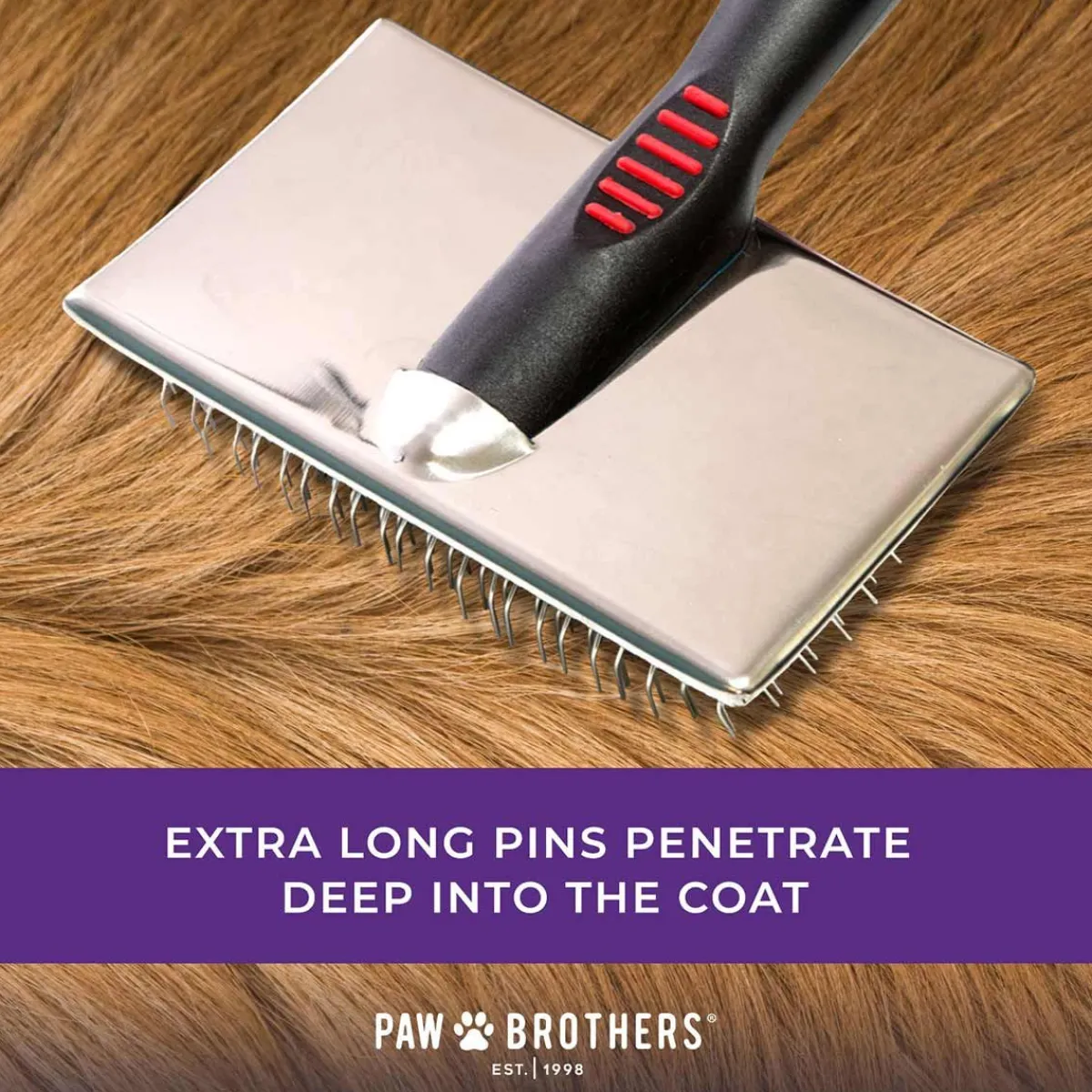 paw_brothers_flat_slicker_brush_xlarge_4.webp Ryan's Pet Supplies Paw Brothers Flat Slicker Brush X-Large