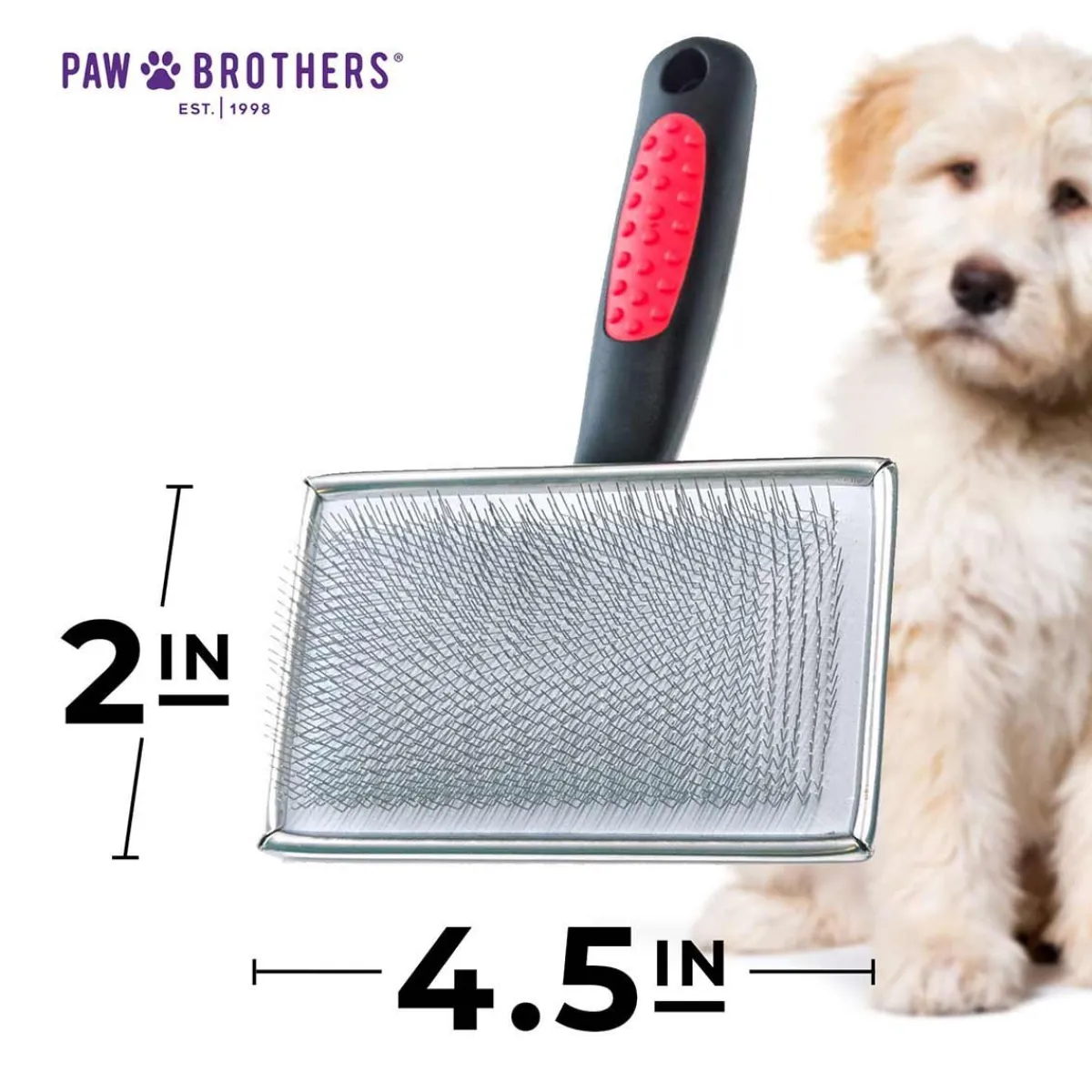 paw_brothers_flat_slicker_brush_xlarge_5.webp Ryan's Pet Supplies Paw Brothers Flat Slicker Brush X-Large