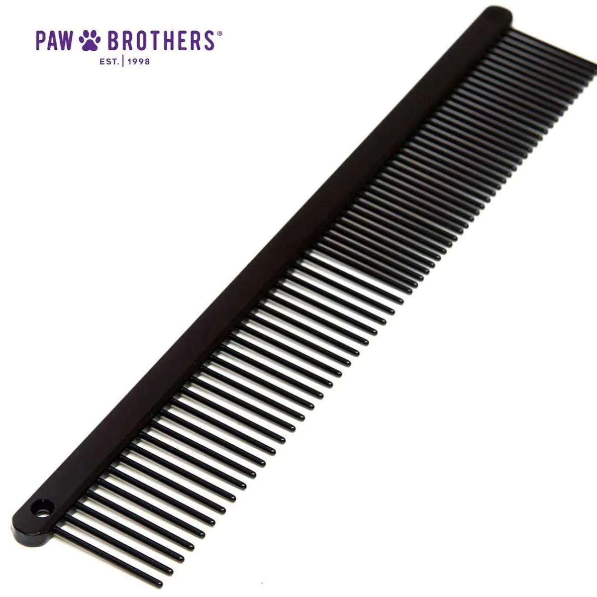 Ryan's Pet Supplies Paw Brothers Greyhound Style True Teflon Comb (7.5" Fine/Coarse)