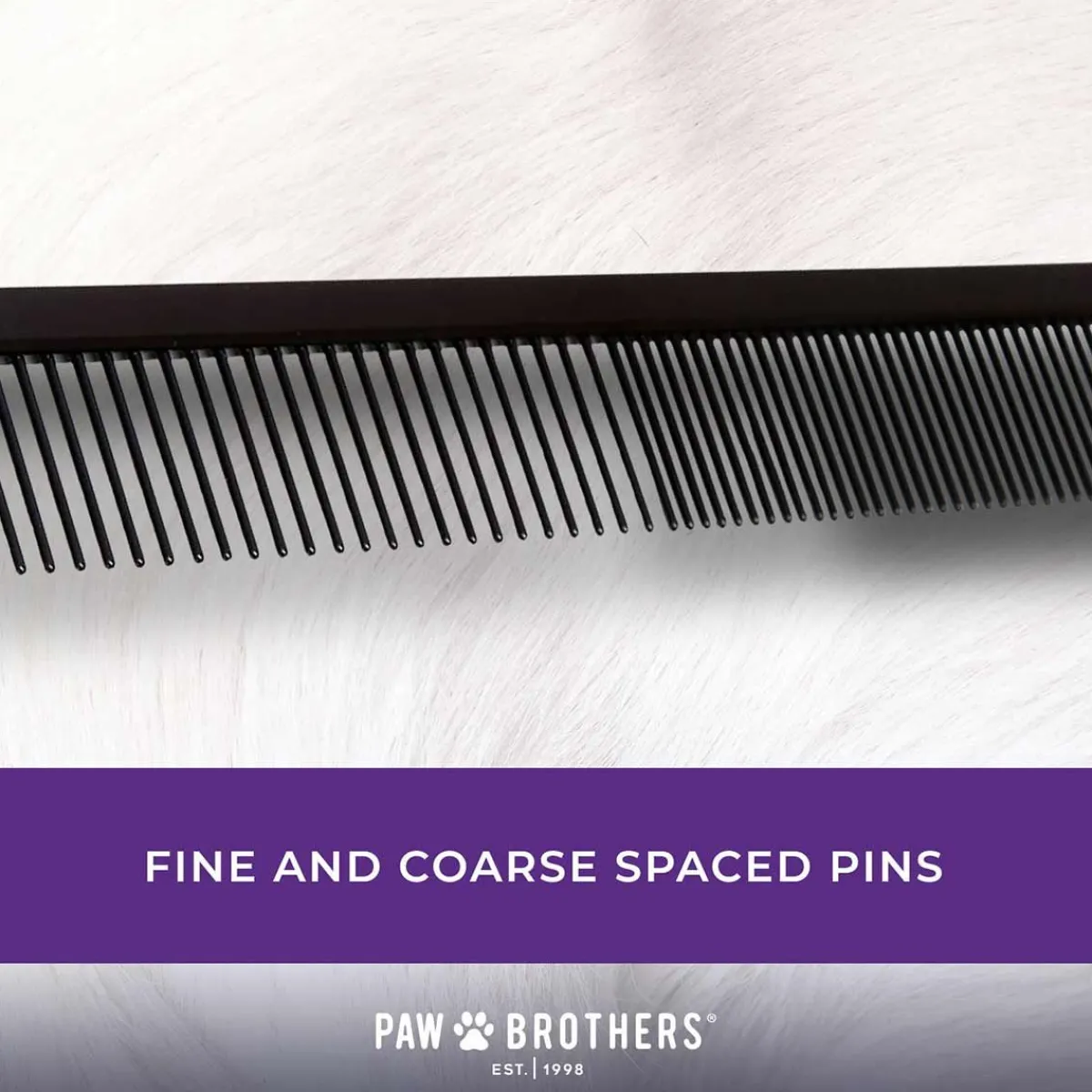 paw_brothers_greyhound_style_true_teflon_comb_quot_finecoarse_2.webp Ryan's Pet Supplies Paw Brothers Greyhound Style True Teflon Comb (7.5" Fine/Coarse)
