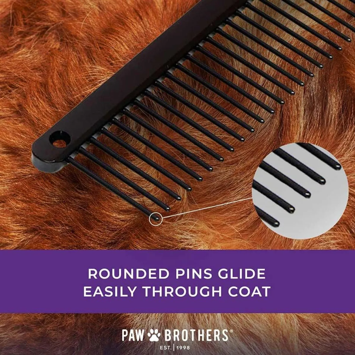 paw_brothers_greyhound_style_true_teflon_comb_quot_finecoarse_3.webp Ryan's Pet Supplies Paw Brothers Greyhound Style True Teflon Comb (7.5" Fine/Coarse)