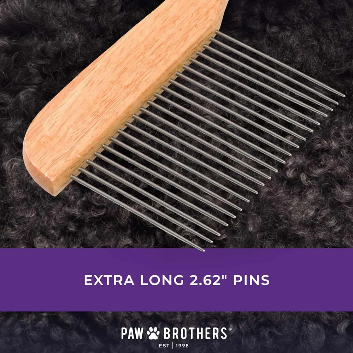 paw_brothers_poodle_comb_extra_long_teeth_2.webp Ryan's Pet Supplies Paw Brothers Poodle Comb Extra Long Teeth