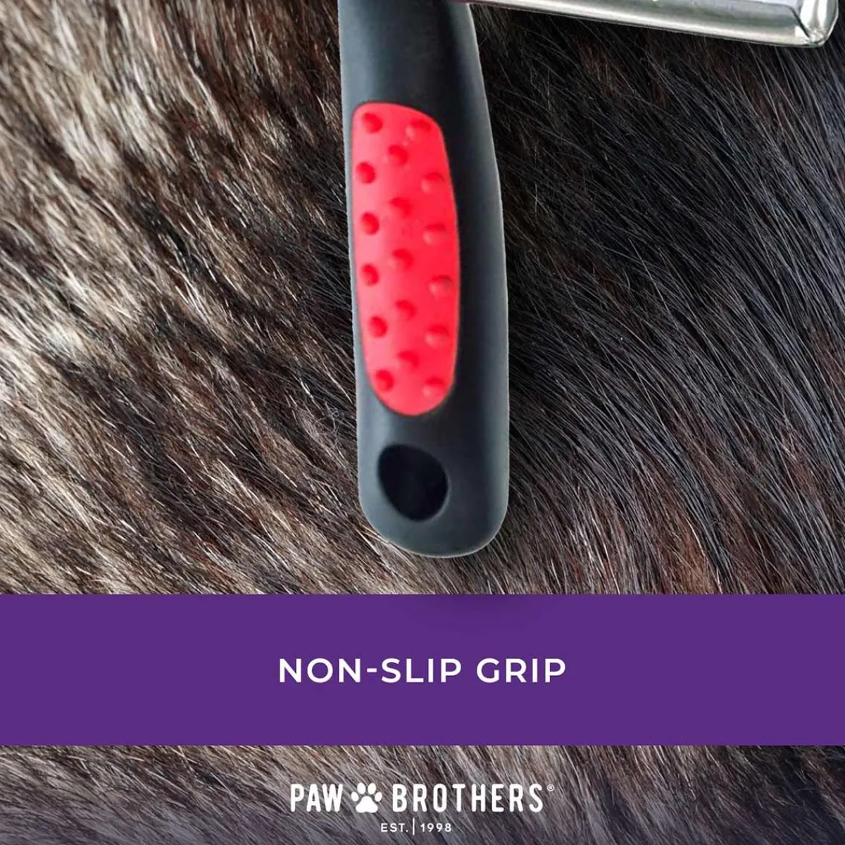Ryan's Pet Supplies Paw Brothers Soft Pin Flat Slicker With Coated Pin Tips - Large