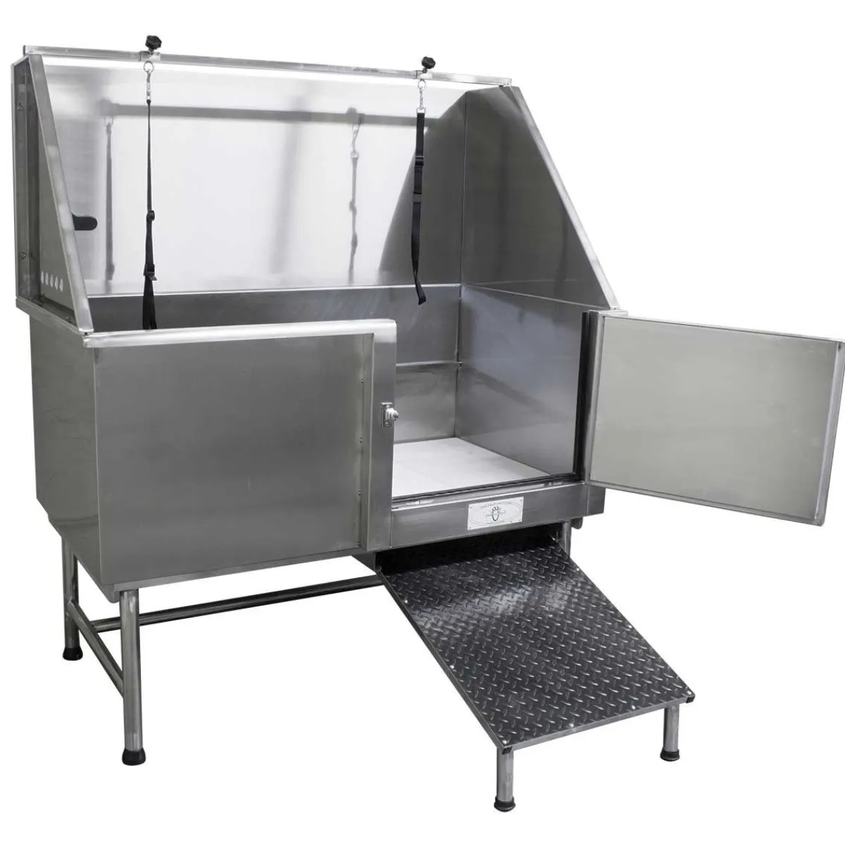 paw_brothers_stainless_steel_quot_grooming_tub_with_ramp_2.webp Ryan's Pet Supplies Paw Brothers Stainless Steel 48" Grooming Tub with Ramp