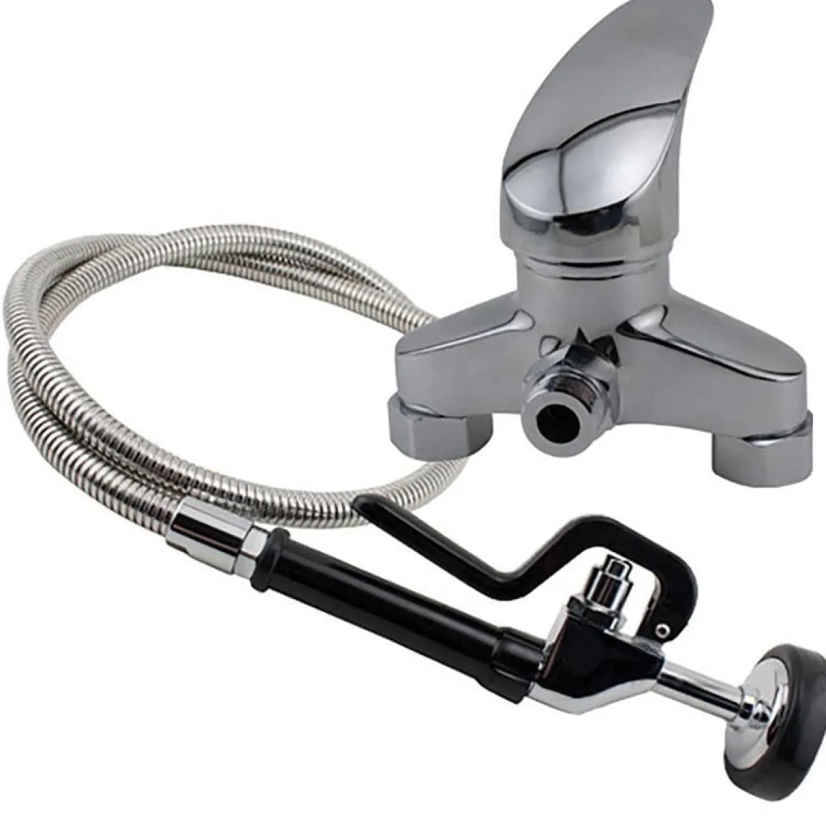 Ryan's Pet Supplies Paw Brothers Stainless Steel Spray Hose - 4" Center Faucet