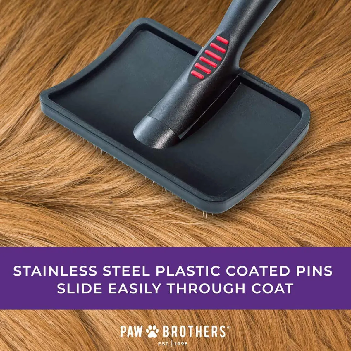 Ryan's Pet Supplies Paw Brothers Universal Type Slicker Brush Large - Hard Pins