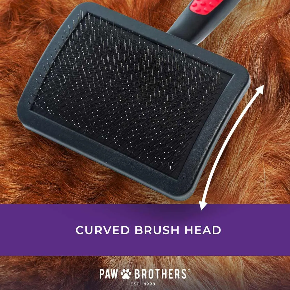Ryan's Pet Supplies Paw Brothers Universal Type Slicker Brush Large - Hard Pins