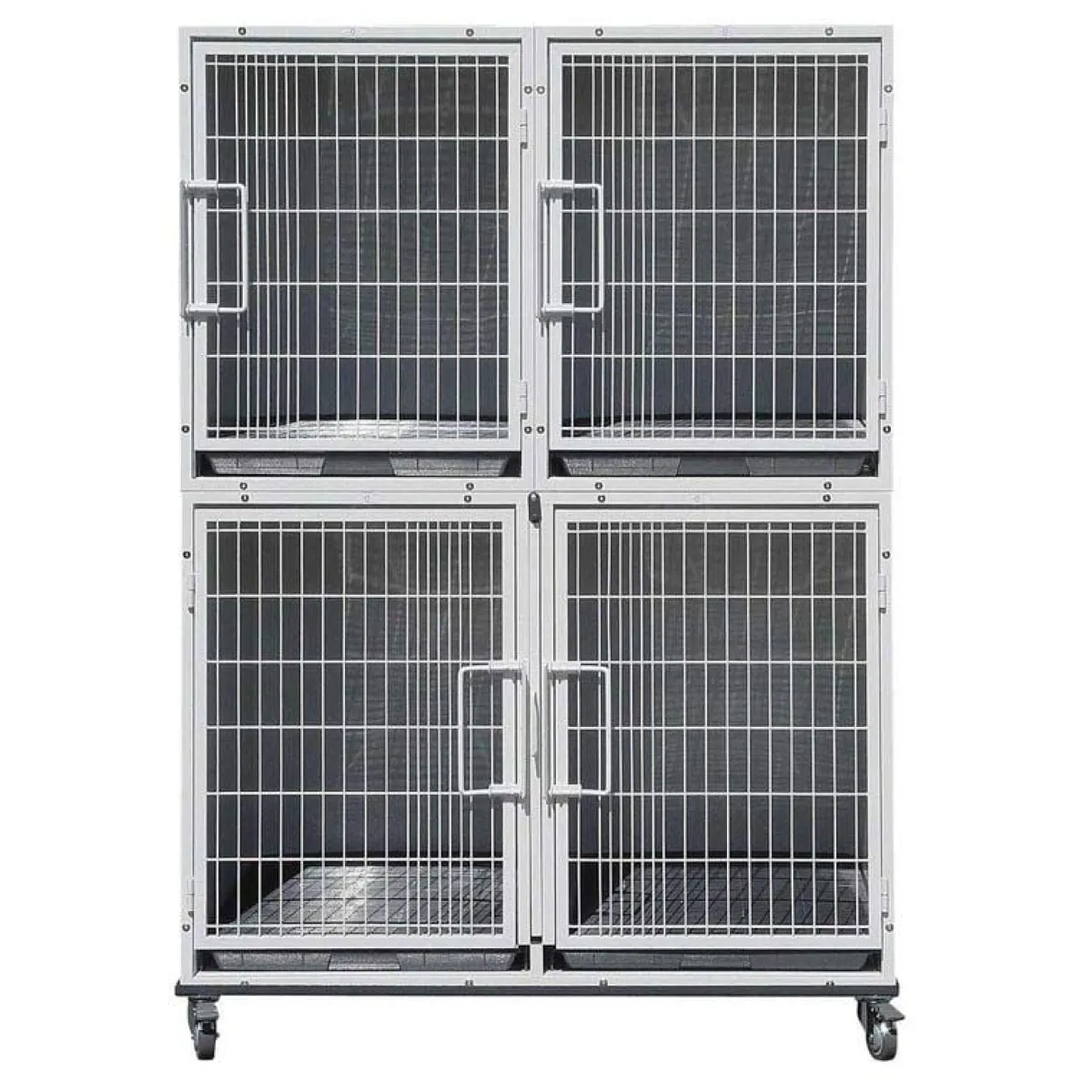 Ryan's Pet Supplies Paw Brothers White Modular Cage Half Bank Complete