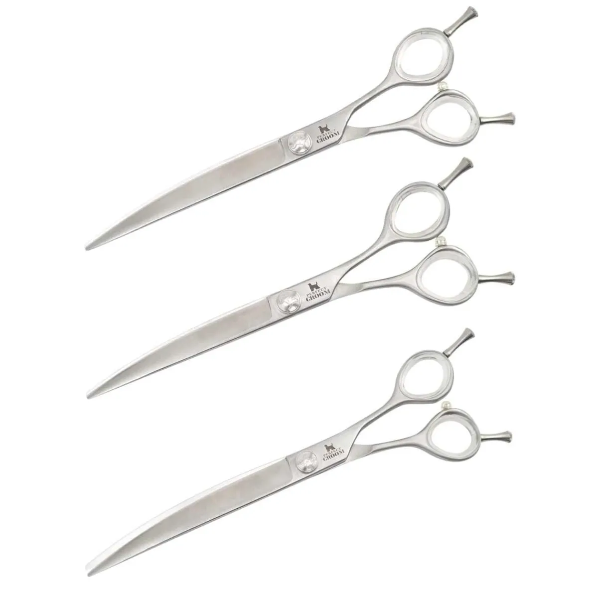 Ryan's Pet Supplies Perfect Groom - Aspire Curved Grooming Sheers - 3 Sizes