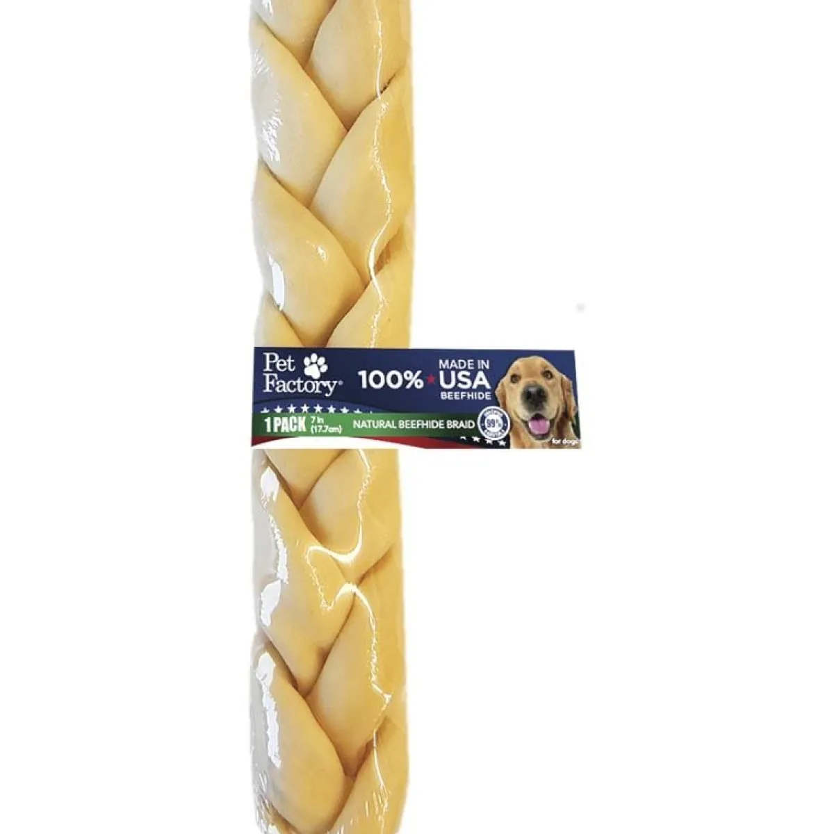 Ryan's Pet Supplies Pet Factory 7 inch Braided USA Rawhide