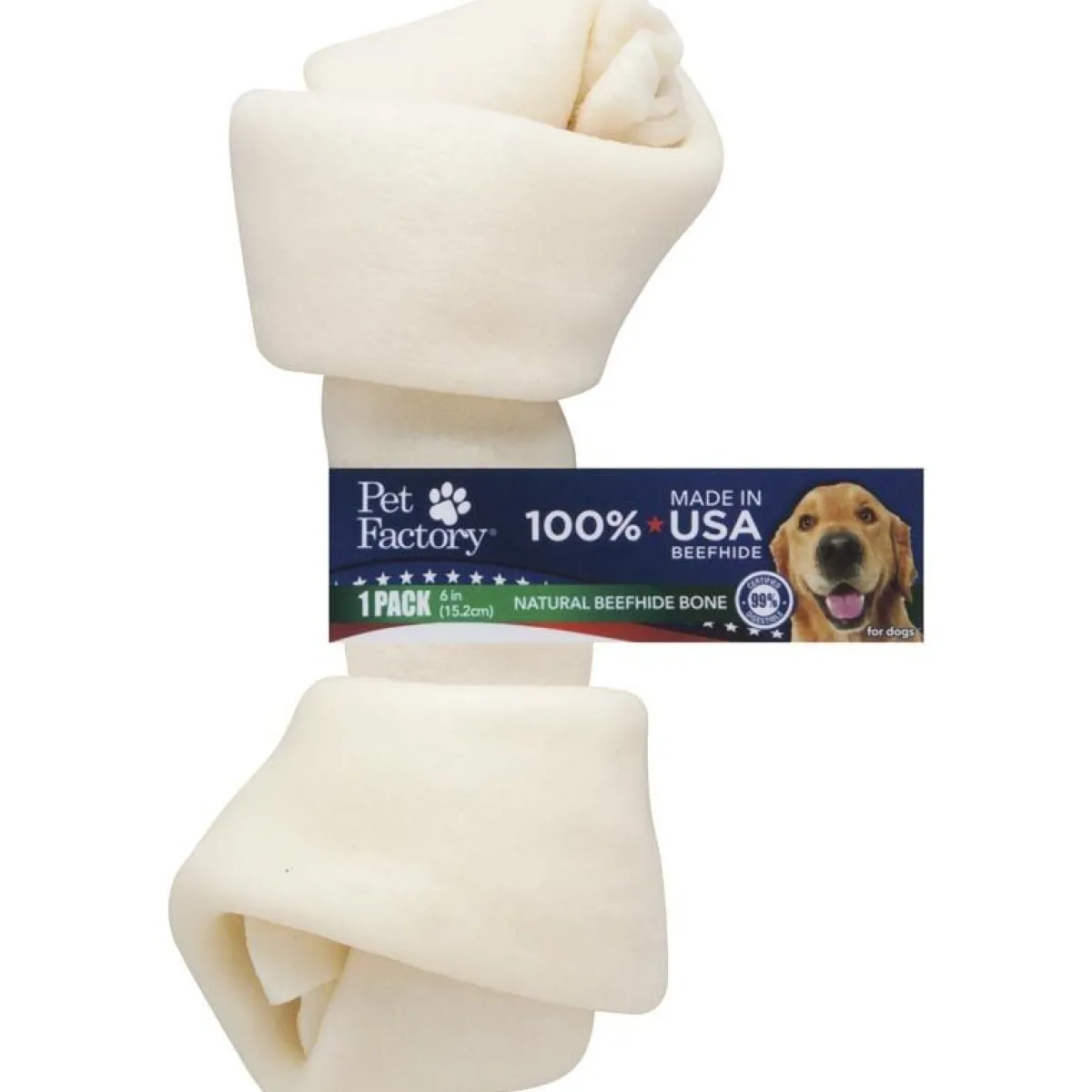 Ryan's Pet Supplies Pet Factory 6-7 inch USA Knotted Bone