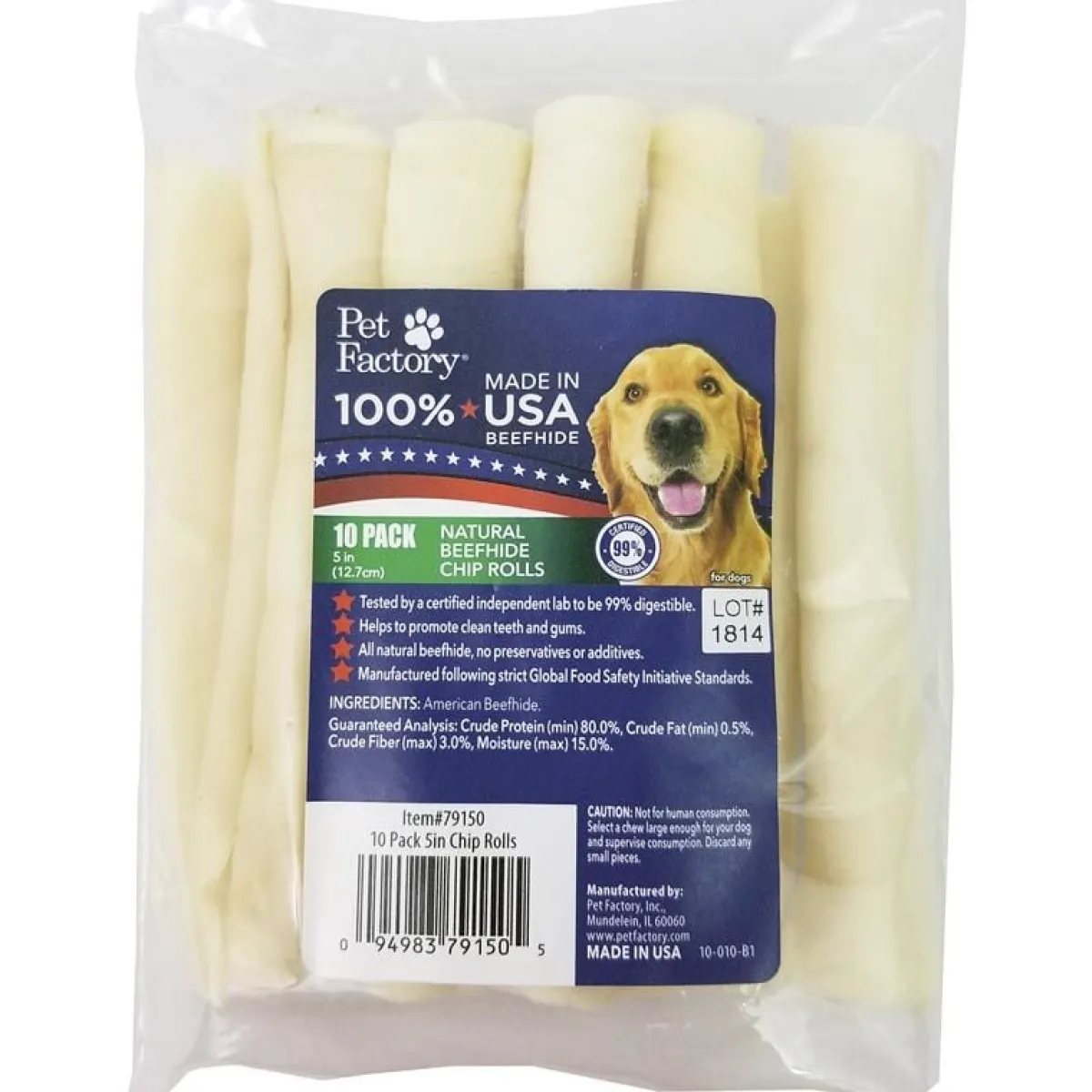 Ryan's Pet Supplies Pet Factory 5 inch USA Rolls 10 pack