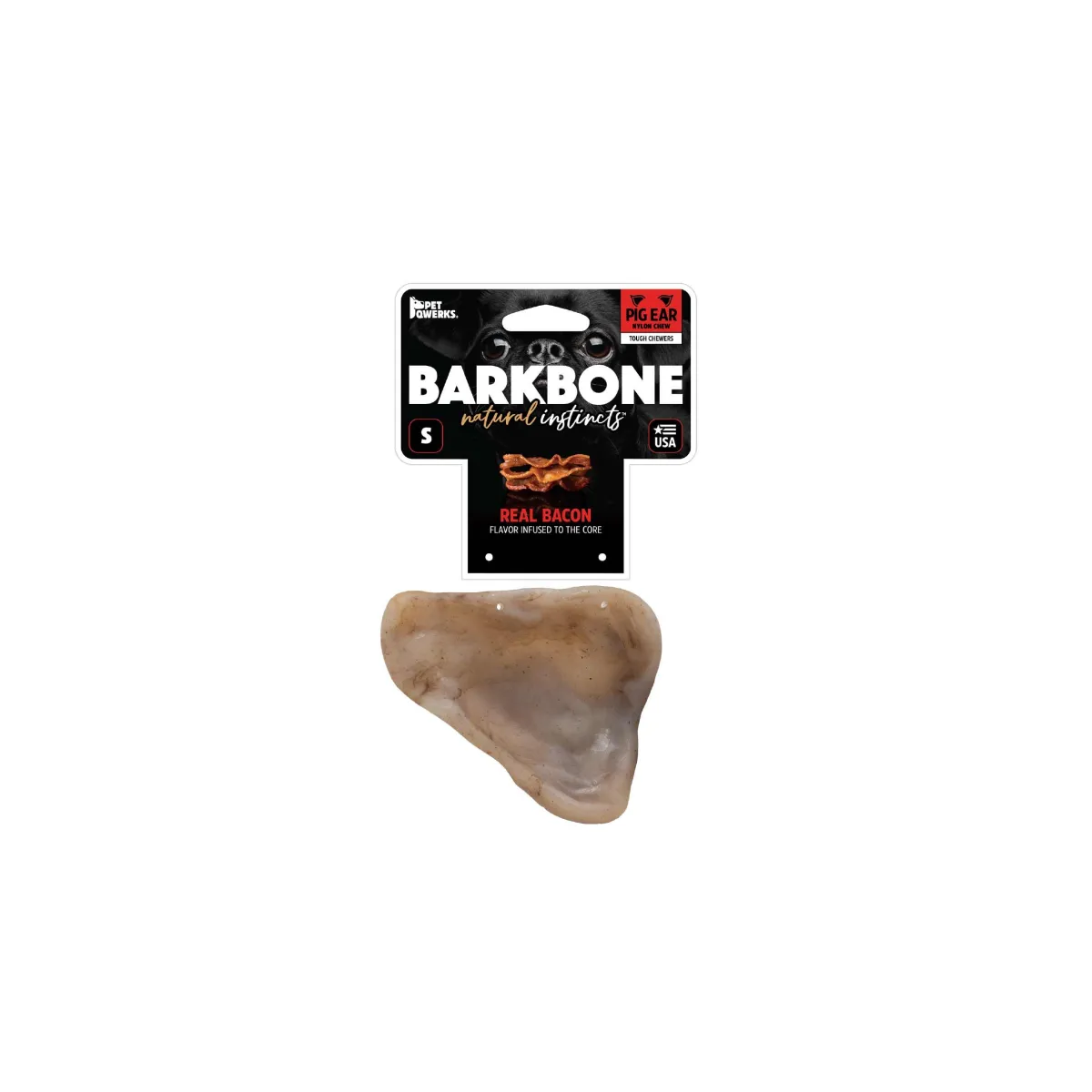 Ryan's Pet Supplies Pet Qwerks Nylon Bacon Pig Ear