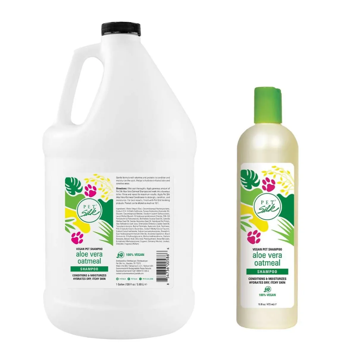 Ryan's Pet Supplies Pet Silk Vegan Aloe Vera Oatmeal Shampoo for Dogs & Cats