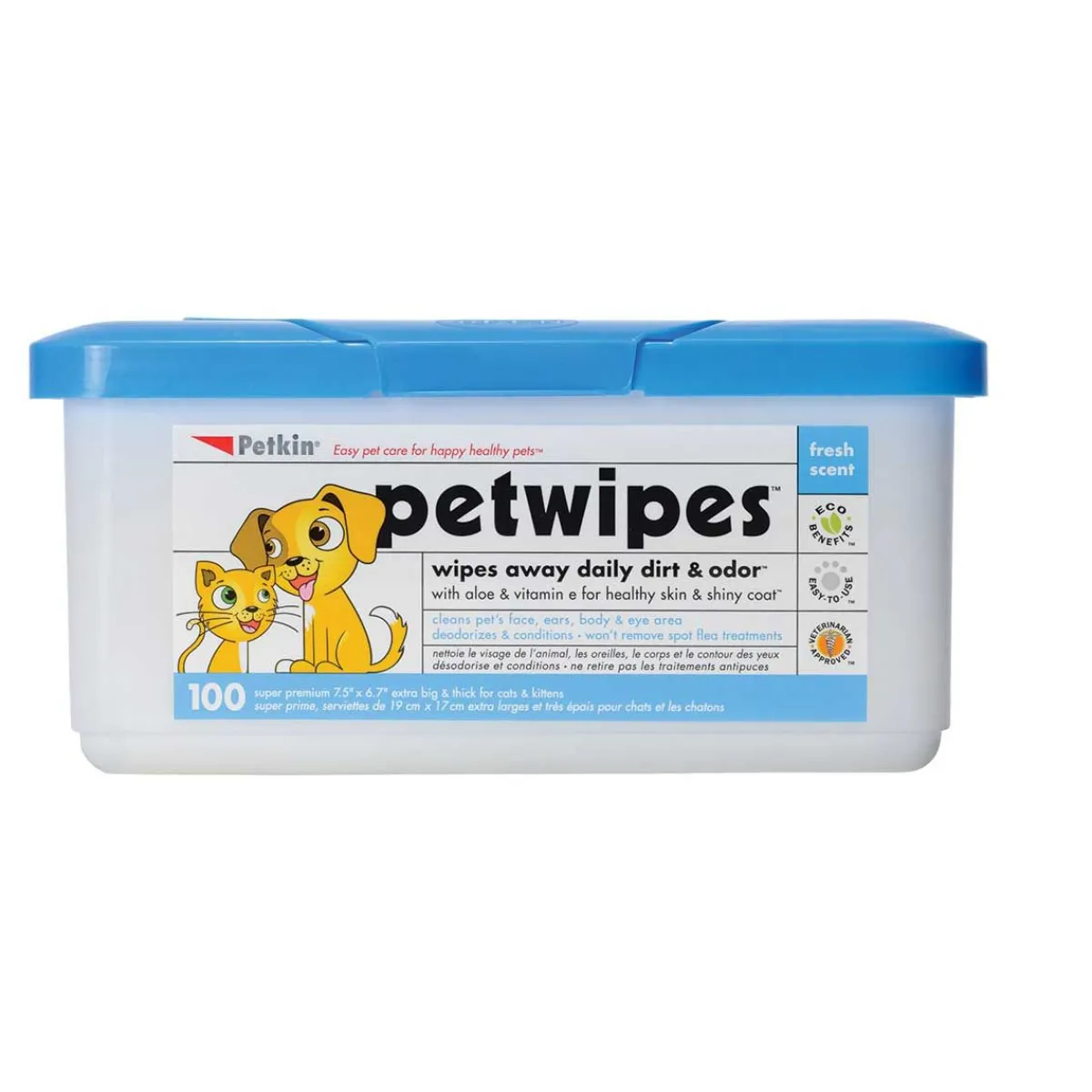 Ryan's Pet Supplies Petkin Pet Wipes 100 Count