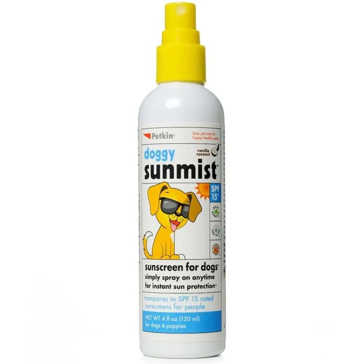 Ryan's Pet Supplies Petkin Vanilla Coconut Scented SPF 15 Doggy Sun Mist - 4oz