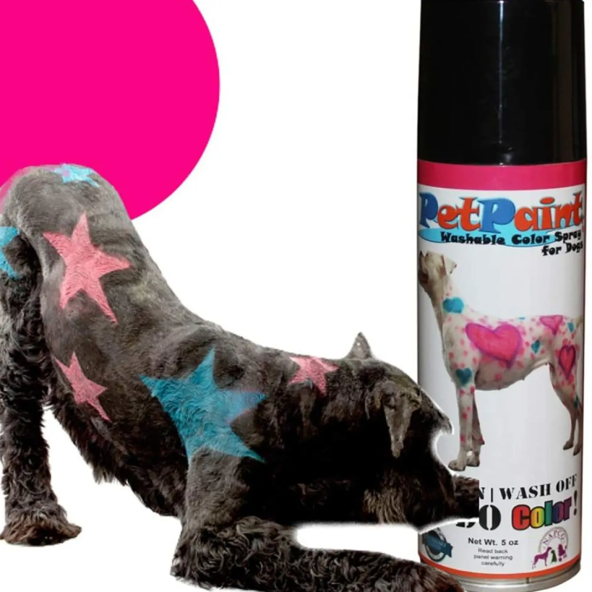 Ryan's Pet Supplies PetPaint Poodle Pink Colored Fur Spray 5 oz