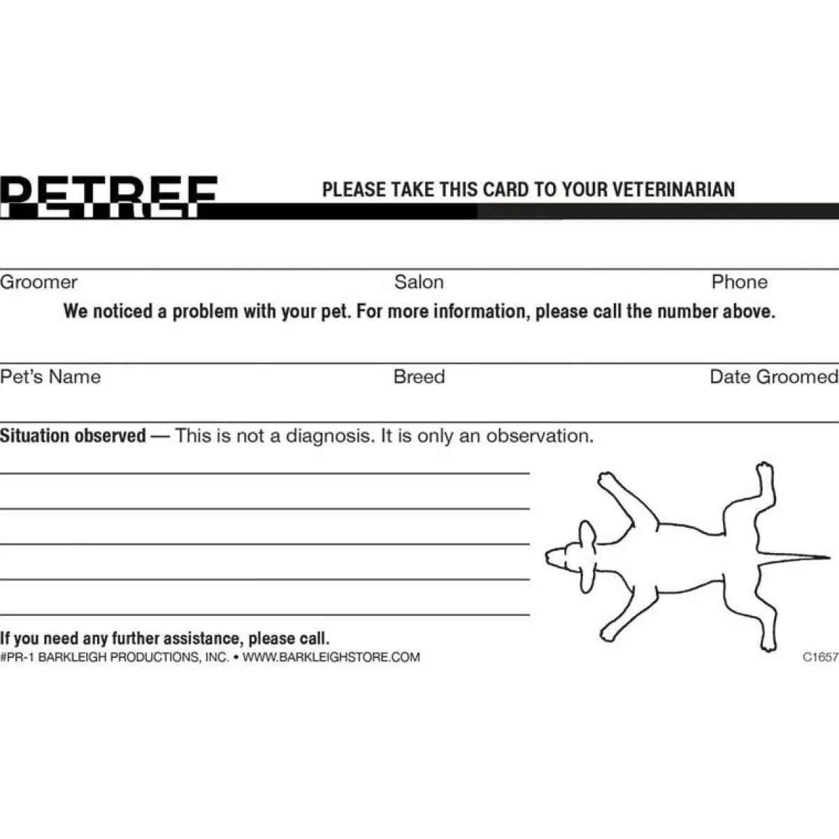 Ryan's Pet Supplies Petref Cards 100 Pack