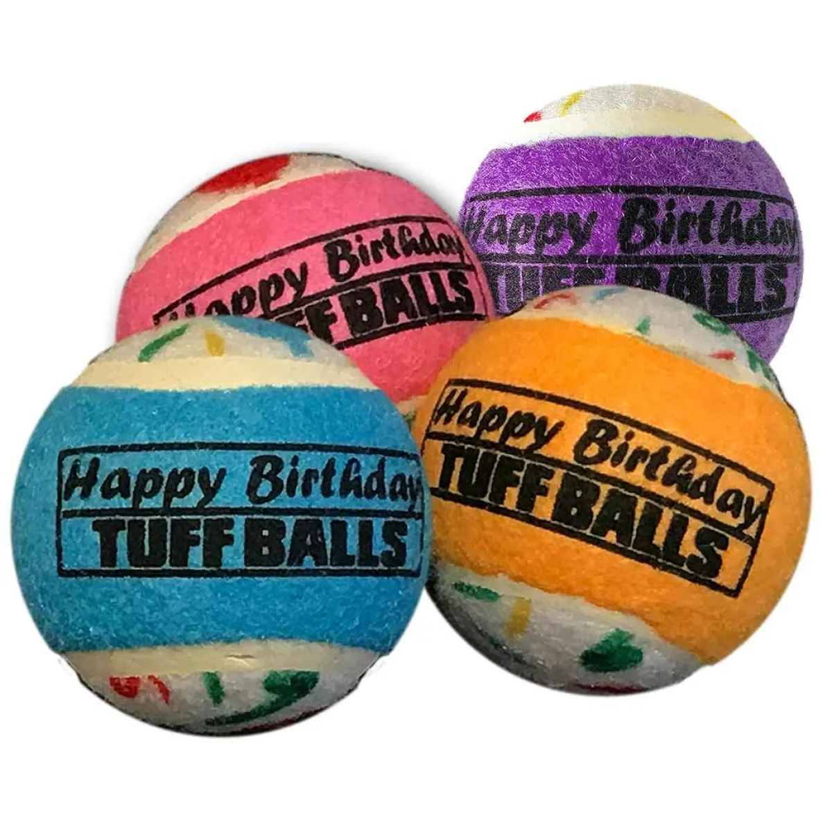 Ryan's Pet Supplies Petsport Happy Birthday Tuff Balls - Multiple Sizes