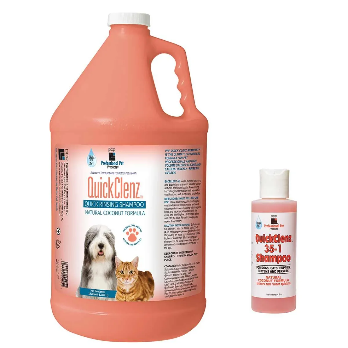 Ryan's Pet Supplies Professional Pet Products QuickClenz Shampoo 35:1