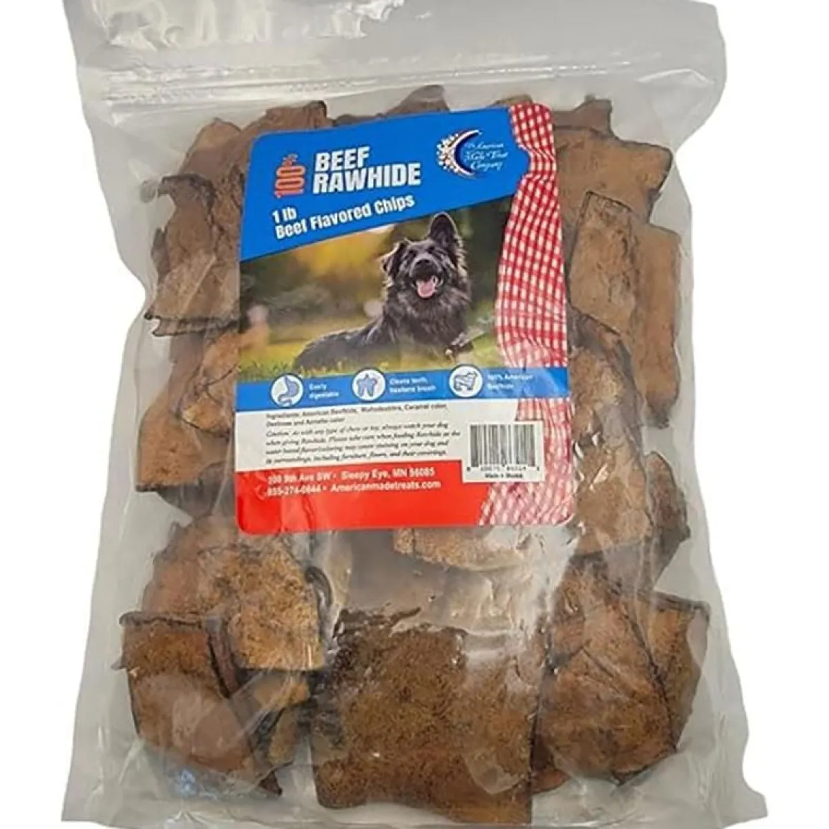 Ryan's Pet Supplies Rawhide Beef Flavored Chips - 1 lbs