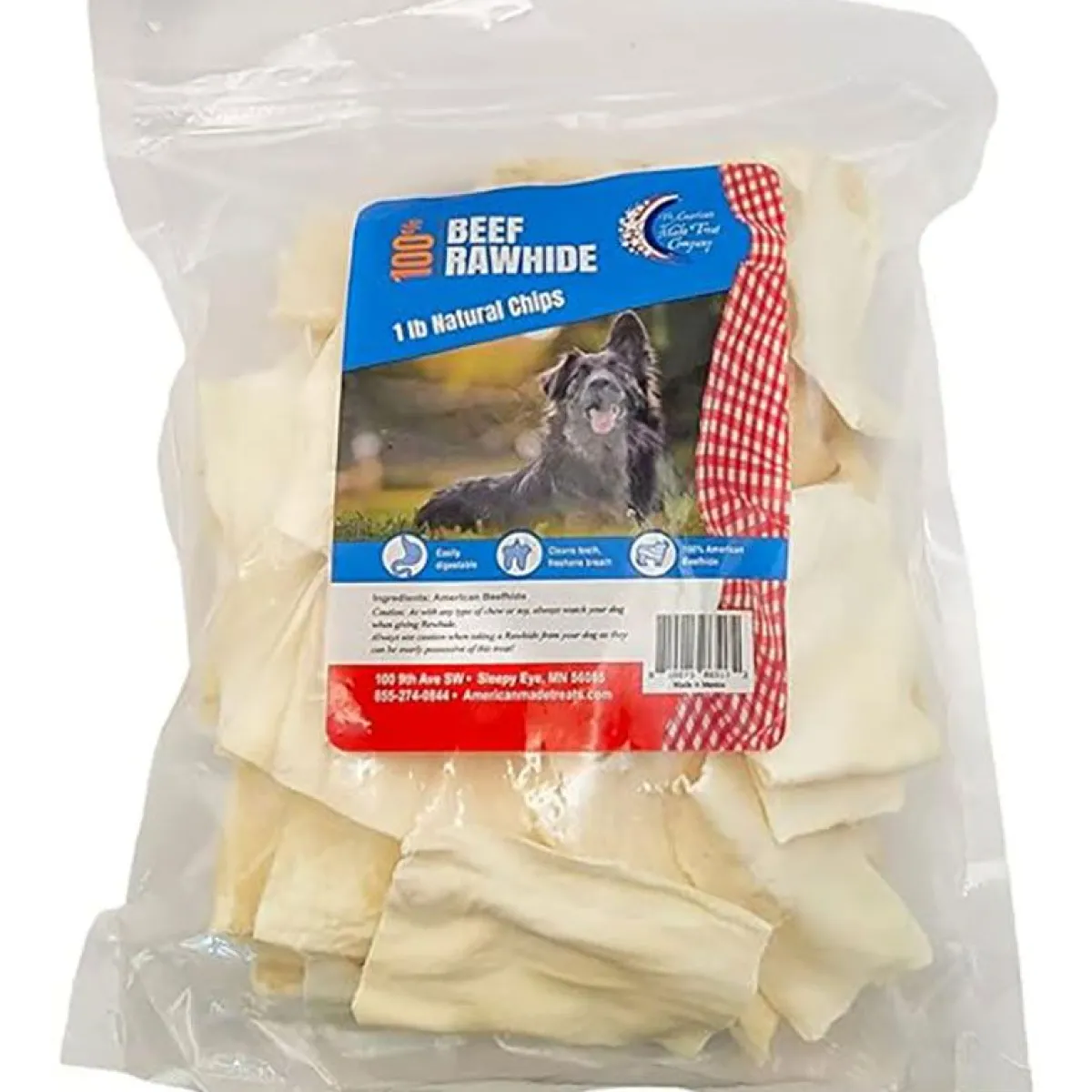 Ryan's Pet Supplies Rawhide Beef Natural Chips - 1 lbs