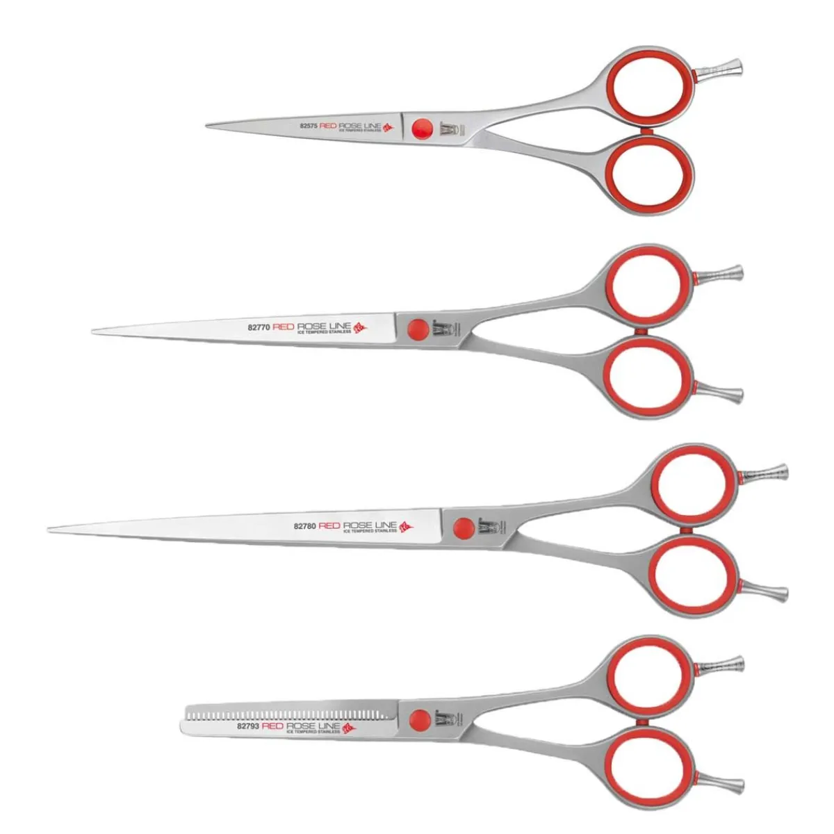 Ryan's Pet Supplies Rose Line Red Straight Shears