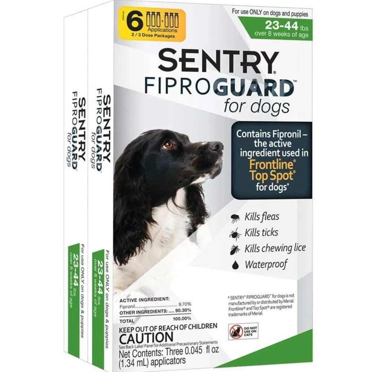 Ryan's Pet Supplies Sentry Fiproguard Topical For Dogs Squeeze-On 23-44 lbs 6 count