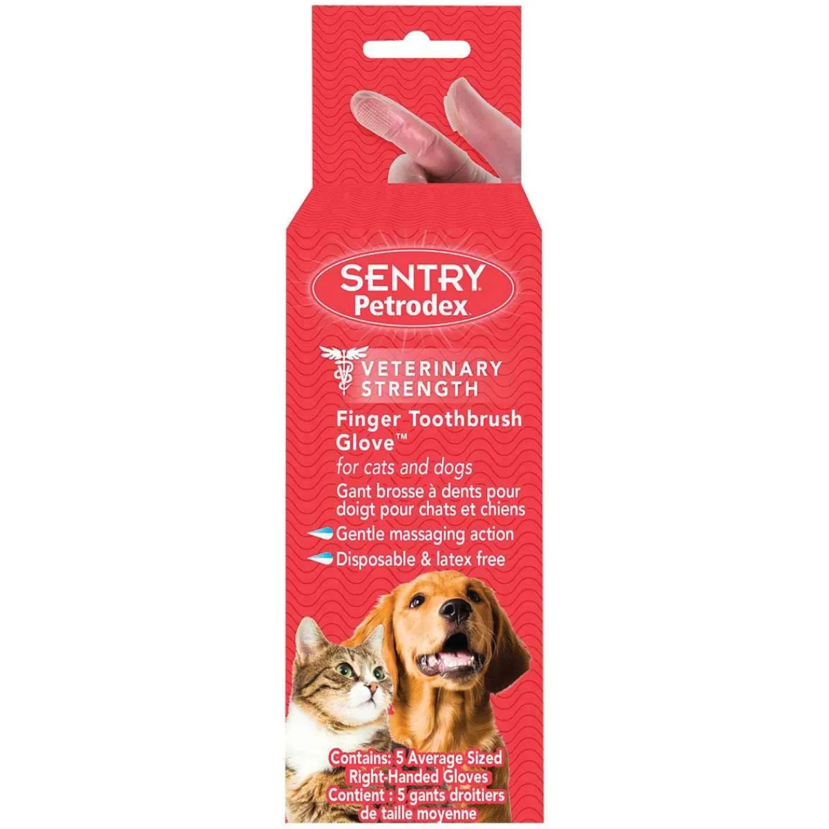 Ryan's Pet Supplies Sentry Petrodex Finger Brush Gloves 5 Count